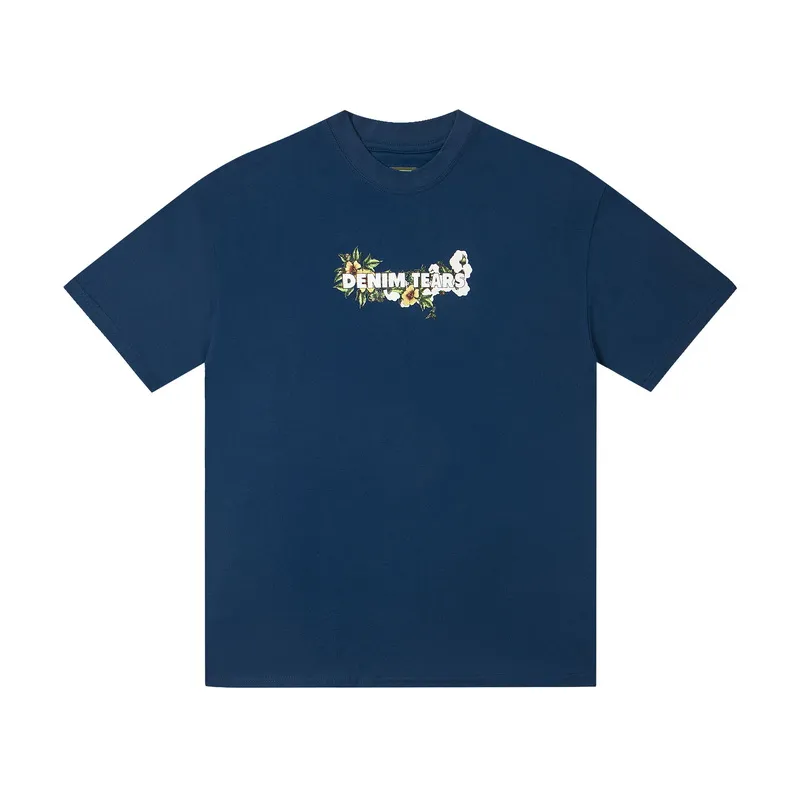 D310 #DENIM TEARS Kapok classic pure cotton loose unisex white short-sleeved T-shirt 38 p100 black, white, green, pink, blue